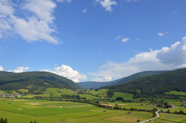 Blick ins Murtal bei Sankt Margarethen als Landschaftsmotiv der Gontal-Tourenregion