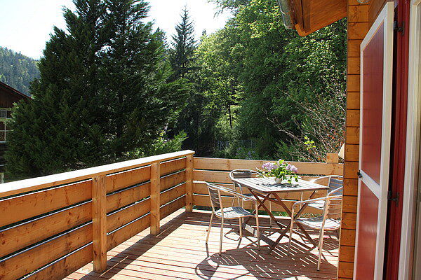 Terrasse des Blockhauses Säuling