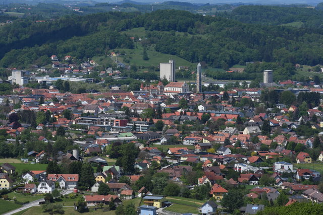 Blick auf Feldbach in der Steiermark