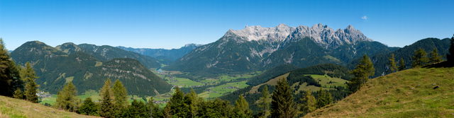 Panoramablick über das Pillerseetal