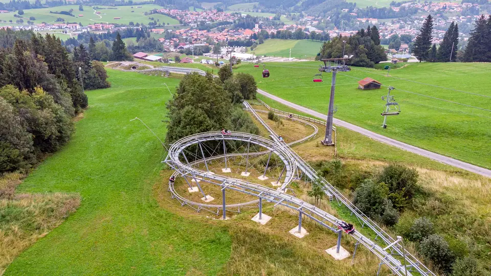 AlpspitzCOASTER-Strecke in der Allgäuer Berglandschaft
