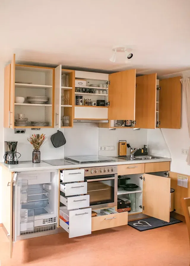 Ausgestattete Küche in Jules Ferienhaus