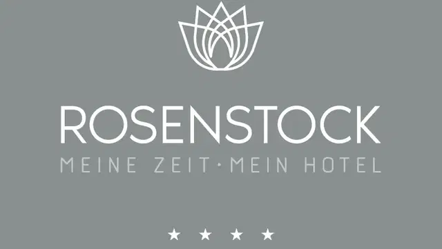 Rosenstock Logo mit Blüten-Symbol und Hotel-Schriftzug