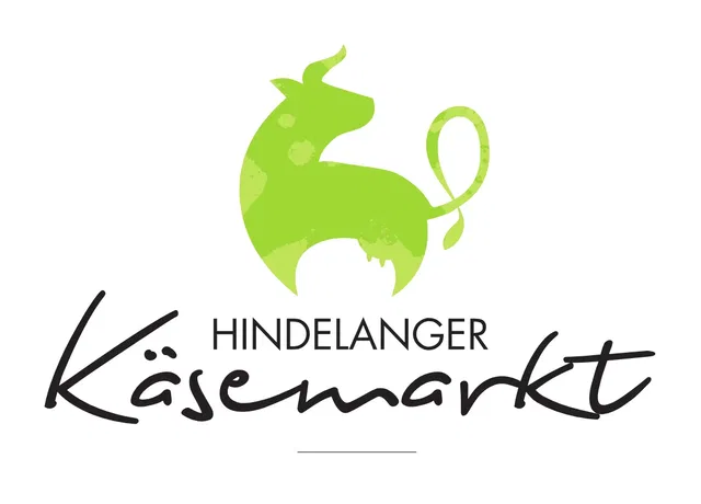 Logo Hindelanger Käsemarkt mit grüner Kuh