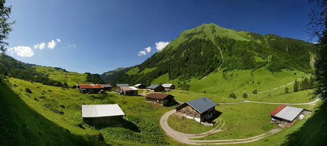 Vorderhopfreben am Felderweg, mit der Üntschenspitze im Hintergrund.