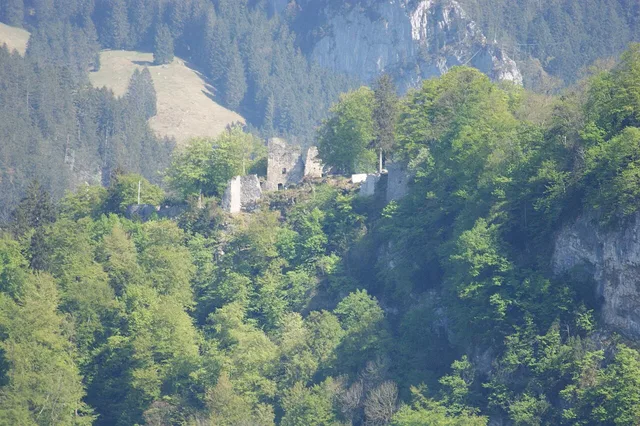 Blick von außen auf Alt-Ems und den Schlossberg.