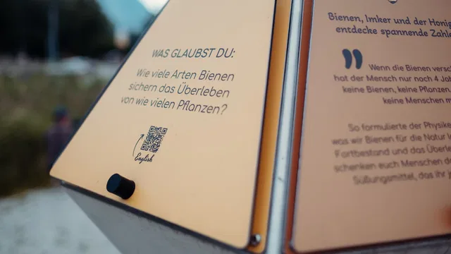 Interaktive Infotafeln über Bienen