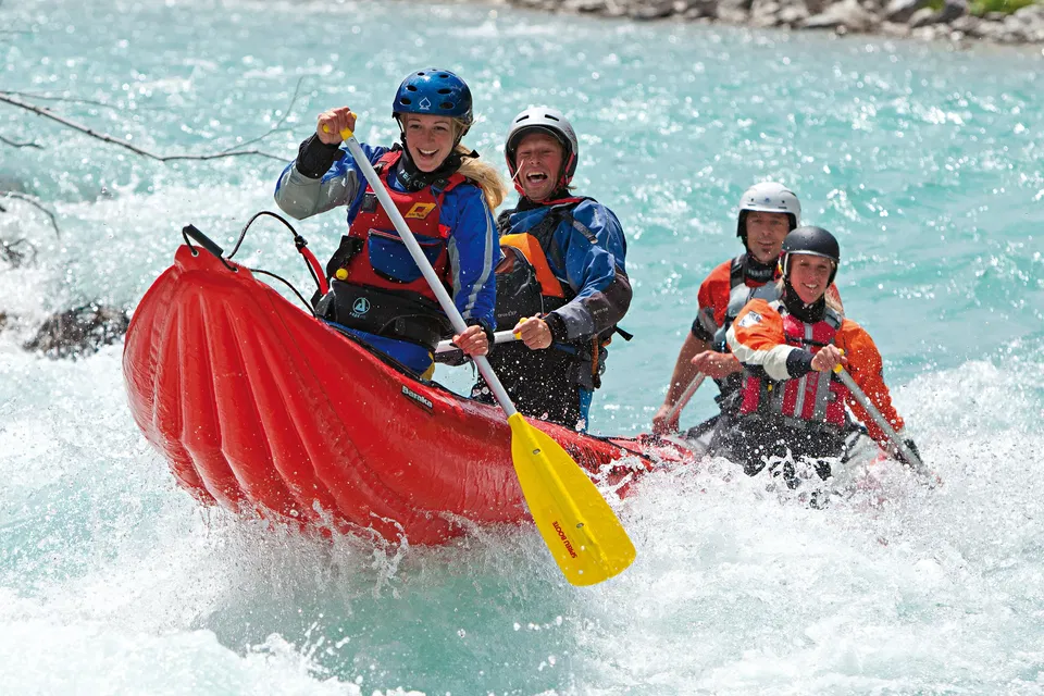 Canadier Rafting auf der Iller