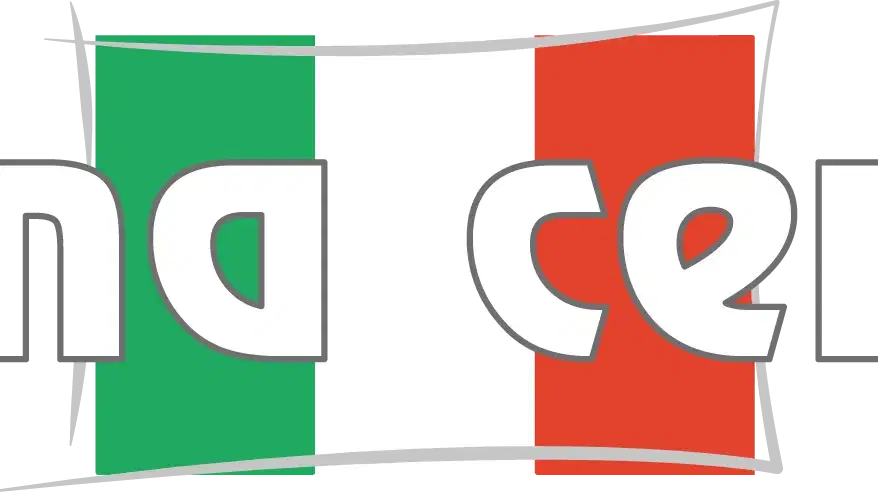 Roma-Centro-Schriftzug mit italienischer Flagge